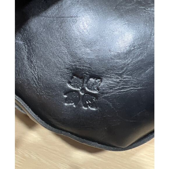 Patricia Nash Leather Firenze Tooled Flap Bag Black w/ Dust Bag Mint Condition - Picture 9 of 16